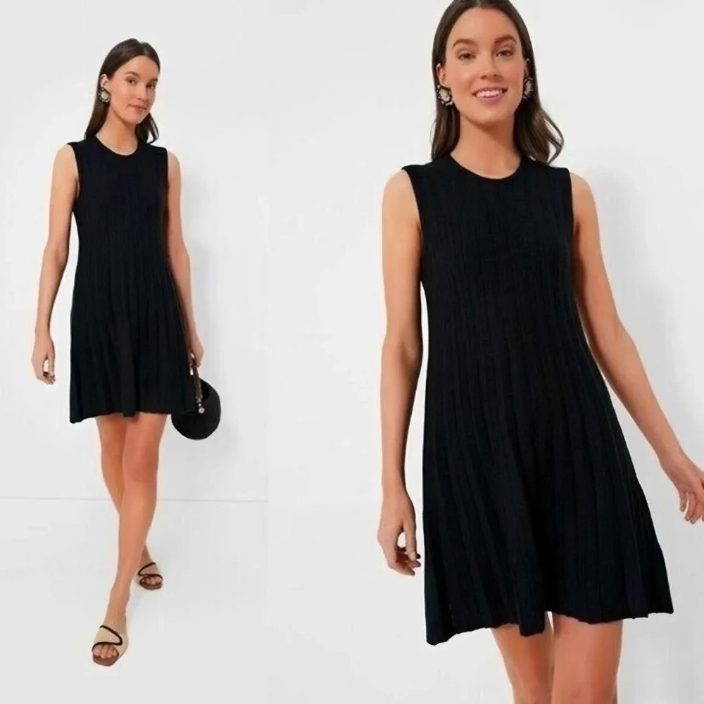 POMANDER PLACE Black Sleeveless Adi Knit Mini Dress Size M NWT